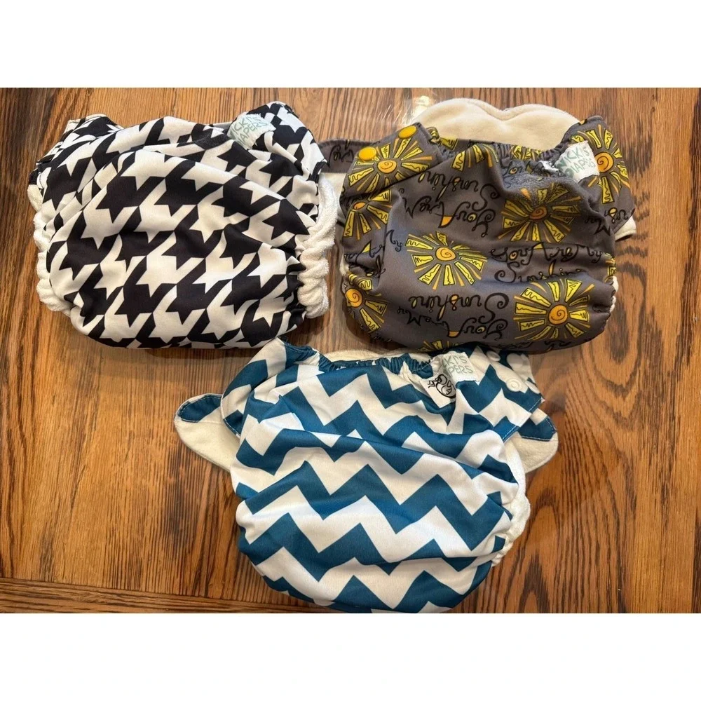 Nicki's Diapers Cloth Diaper Bundle‎ Kids OS Multicolor Houndstooth Chevron Sun